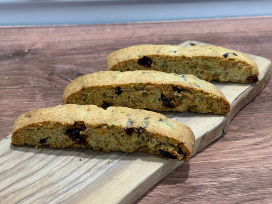 Pistachio Cranberry Jubilee Biscotti