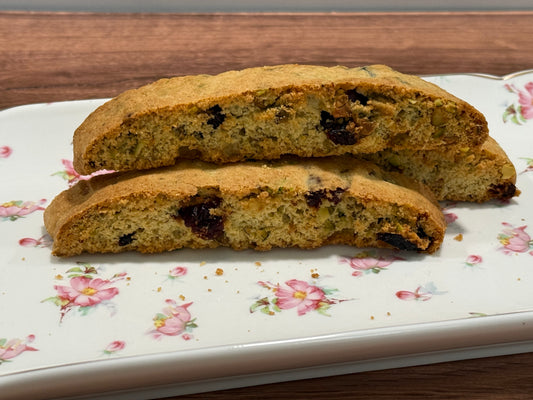 Pistachio Cranberry Jubilee Biscotti